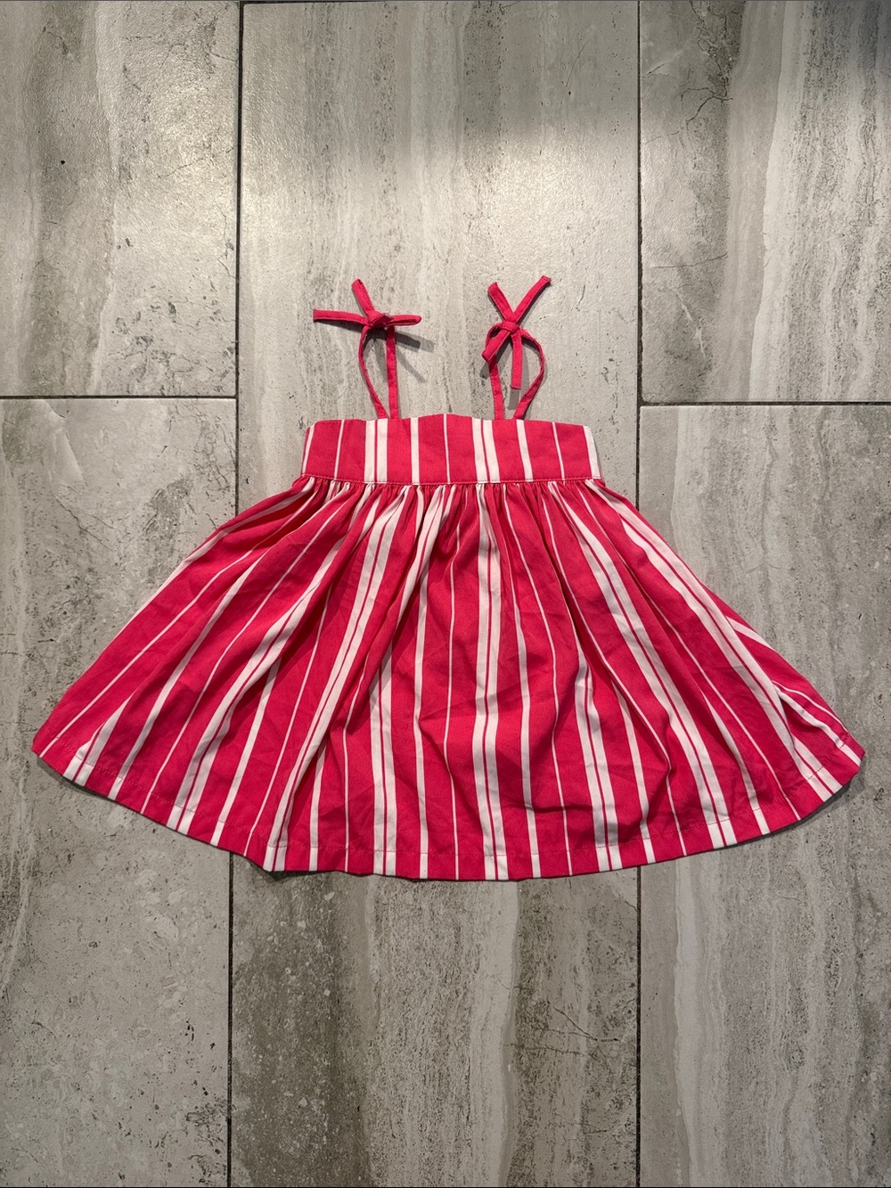 Old Navy Pink and White Striped Sundress